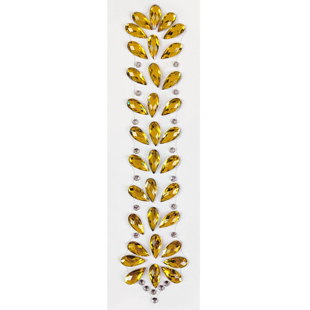 Colored Hair Rhinestone Stickers Eye Rhinestone Stickers Sexy Tattoo Stickers