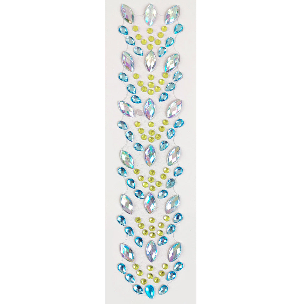 Colored Hair Rhinestone Stickers Eye Rhinestone Stickers Sexy Tattoo Stickers