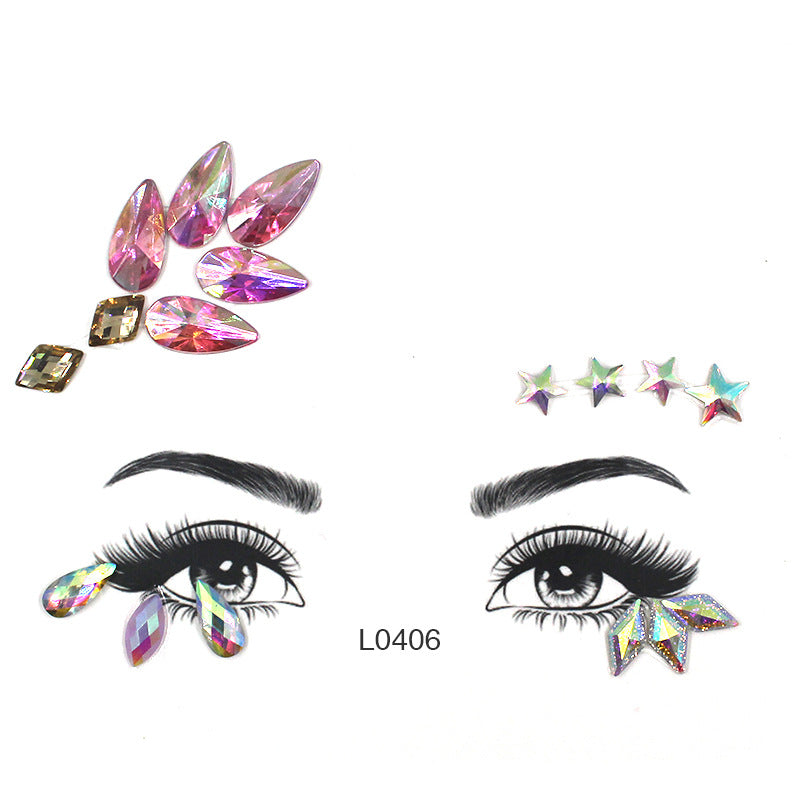 Eye Glitter Rainbow Tattoo Stickers, Sexy Breast Stickers, Colorful Diy Eye Stickers