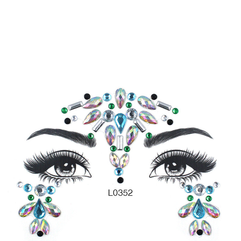 Face And Forehead Stickers, Sexy Chest Stickers, Party Makeup Accessories