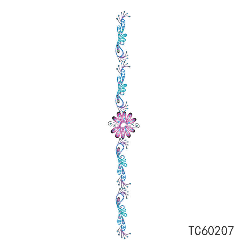 Wrist Tattoo Stickers Disposable Collarbone Sexy Flower Tattoo Stickers Dark Series