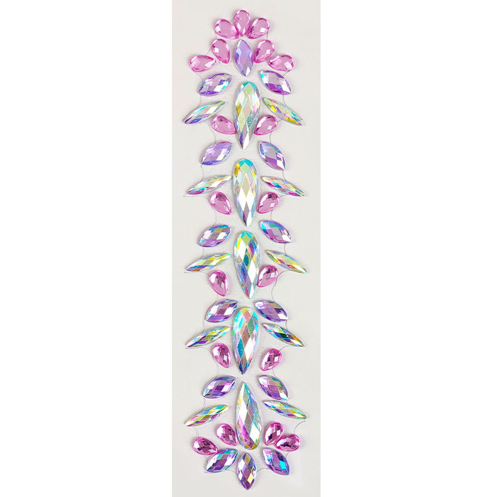 Colored Hair Rhinestone Stickers Eye Rhinestone Stickers Sexy Tattoo Stickers