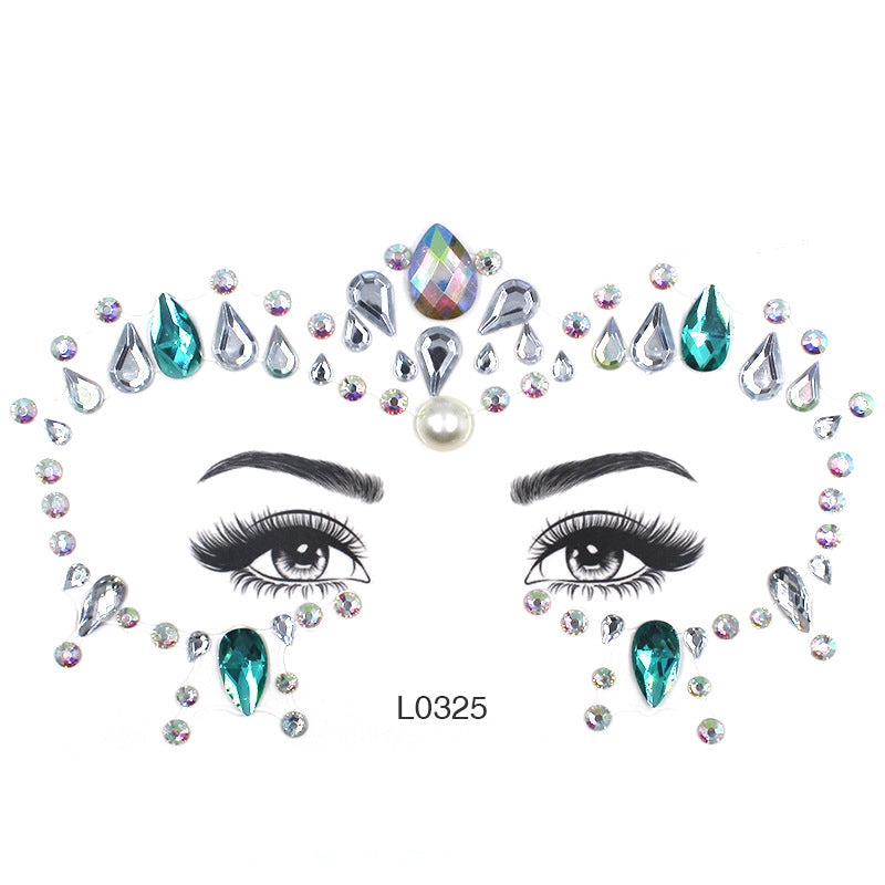 Face And Forehead Stickers, Sexy Chest Stickers, Party Makeup Accessory ...