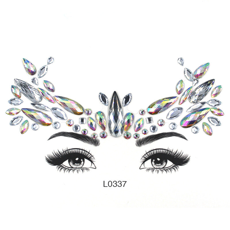 Eye Glitter Rainbow Tattoo Stickers, Sexy Breast Stickers, Colorful Diy Eye Stickers