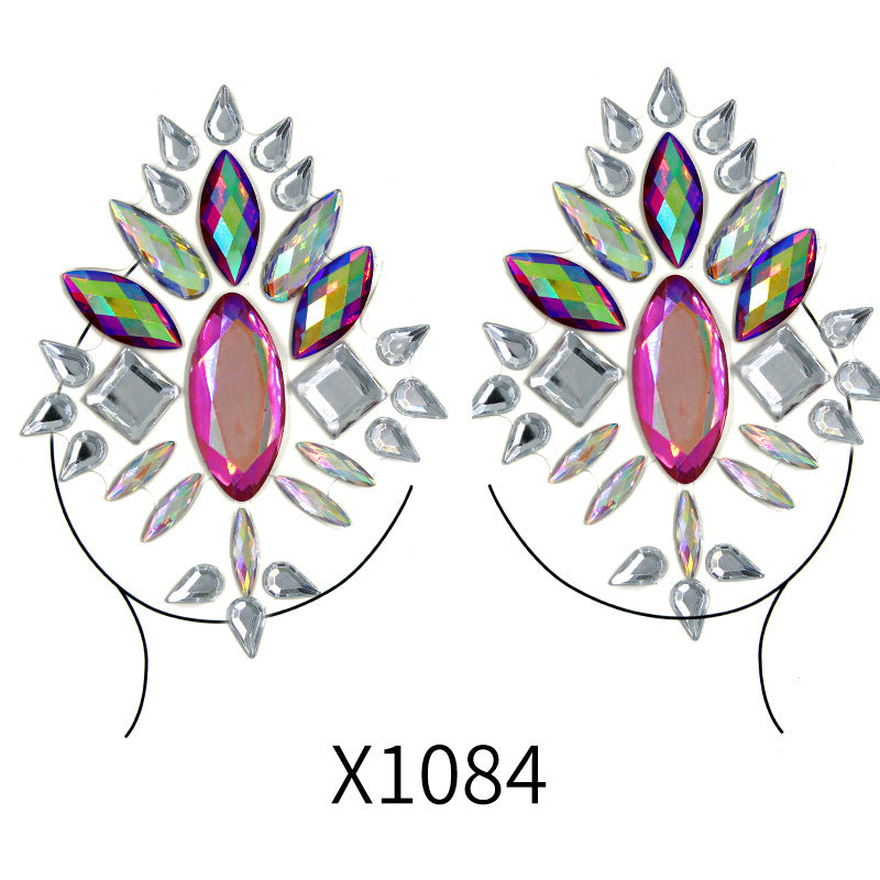 Eye Glitter Rainbow Tattoo Stickers, Sexy Breast Stickers, Colorful Diy Eye Stickers