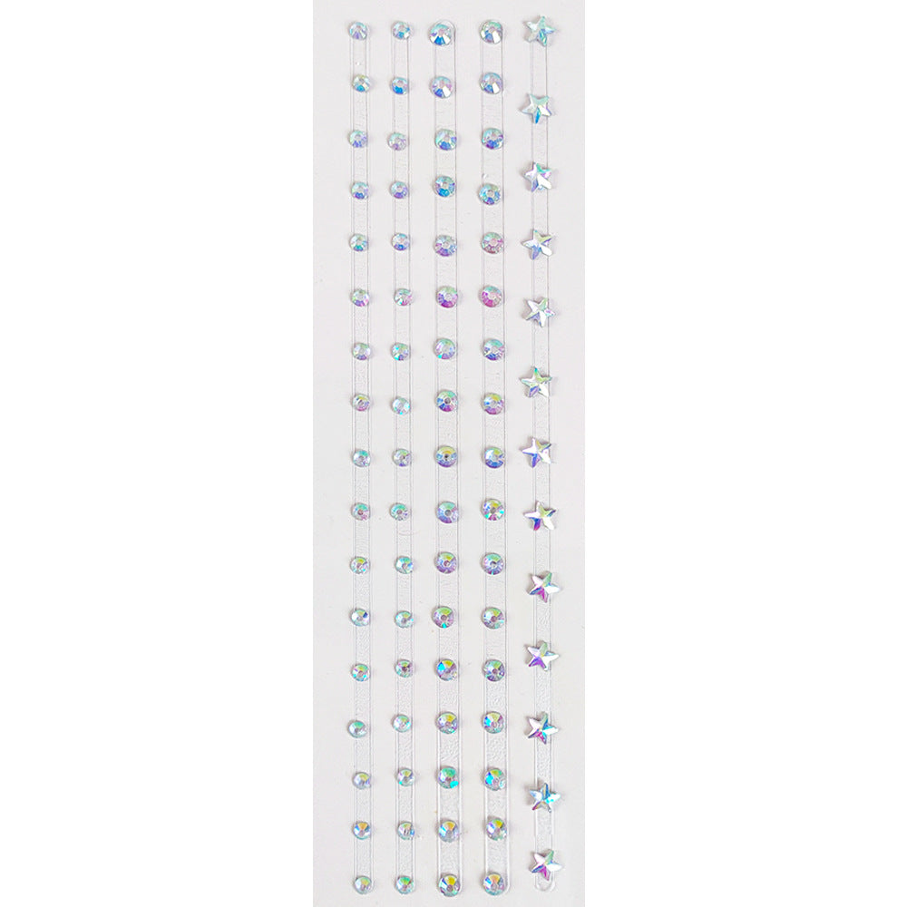 Colored Hair Rhinestone Stickers Eye Rhinestone Stickers Sexy Tattoo Stickers