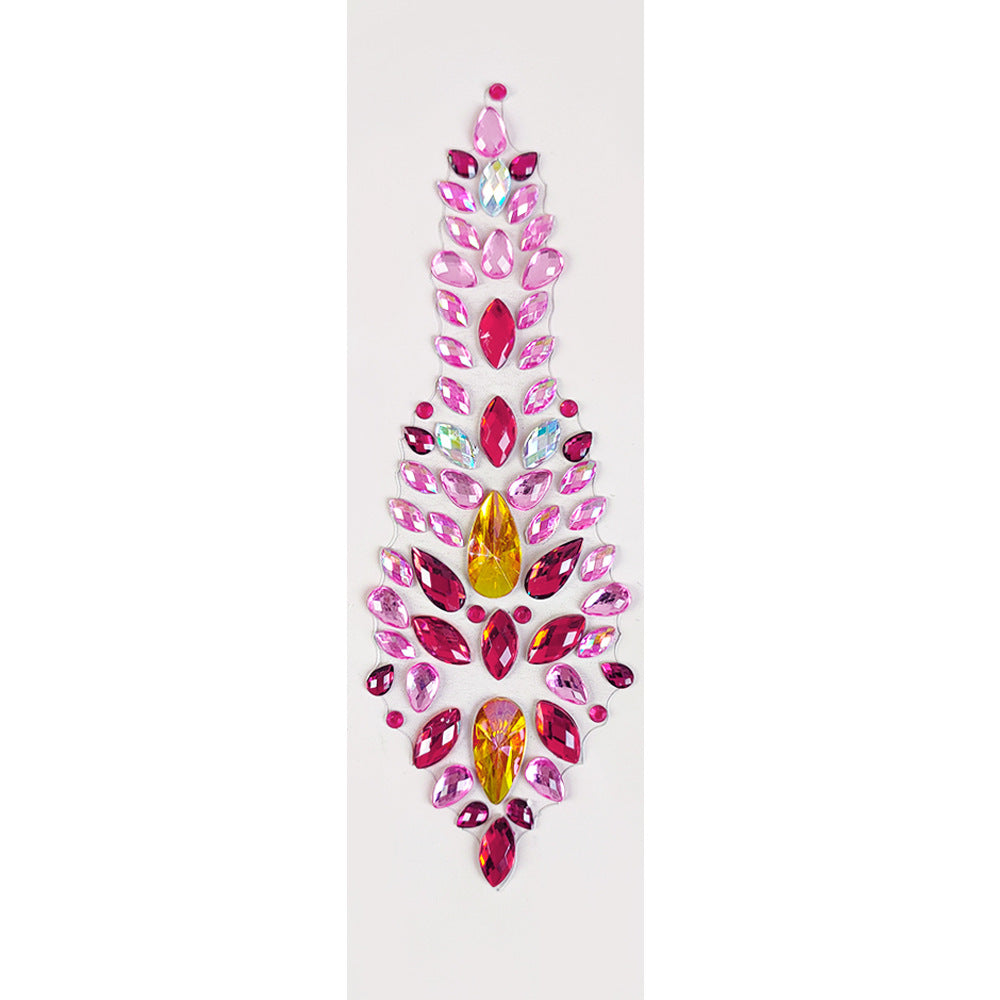 Colored Hair Rhinestone Stickers Eye Rhinestone Stickers Sexy Tattoo Stickers