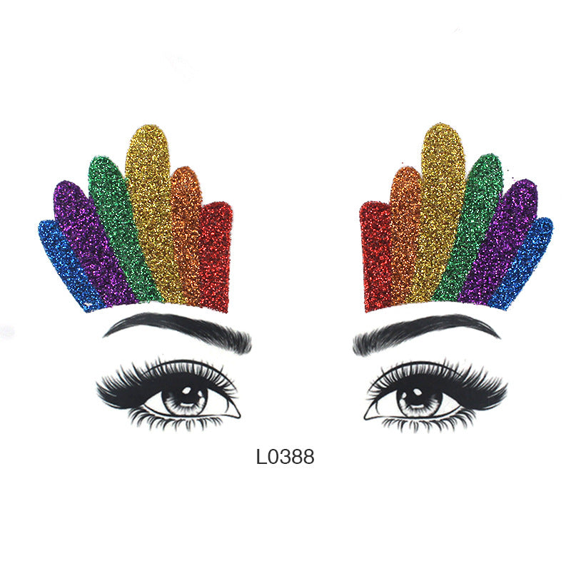 Eye Glitter Rainbow Tattoo Stickers, Sexy Breast Stickers, Colorful Diy Eye Stickers