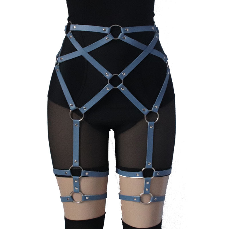 Belted Leather Thigh Loop Sexy Studded Belt