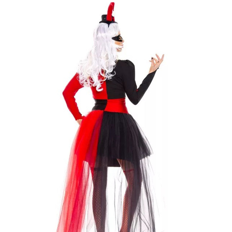 sexy clown suit I LOVE FANCY DRESS Sexy Clown Costume Crazy Halloween Harlequin Fancy Dress  For Women Ladies Killer Clown Costume 2024 Trending It main image 1
