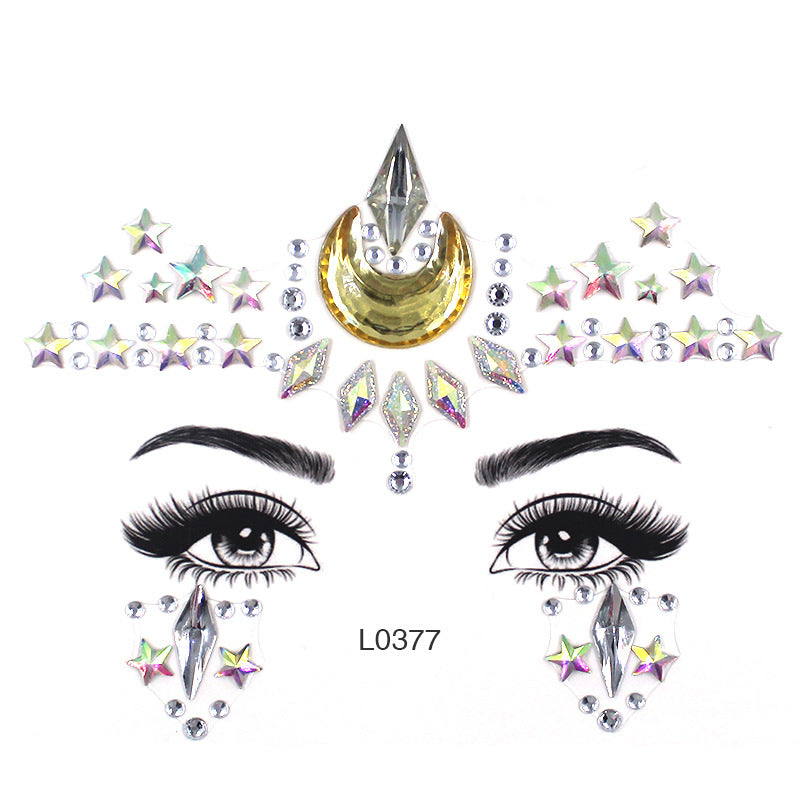 Eye Glitter Rainbow Tattoo Stickers, Sexy Breast Stickers, Colorful Diy Eye Stickers