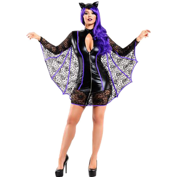 Sexy Batman Costume Adult, Womens Sexy Batman Leather Dress