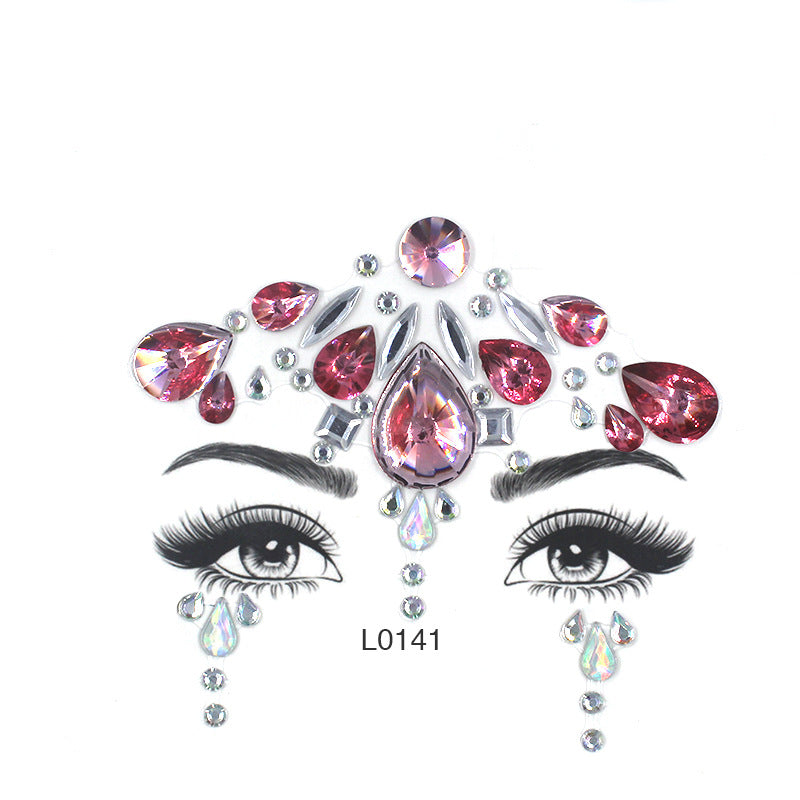 Face And Forehead Stickers, Sexy Chest Stickers, Party Makeup Accessory ...