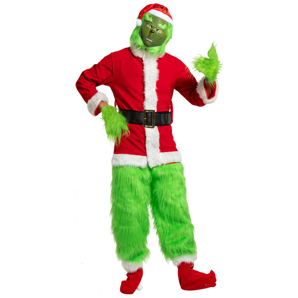 Christmas Costume Geek and Thief Green Grinch Costume Green Grinch Mask