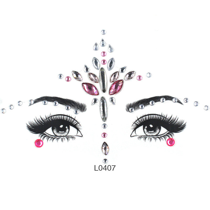 Eye Glitter Rainbow Tattoo Stickers, Sexy Breast Stickers, Colorful Diy Eye Stickers