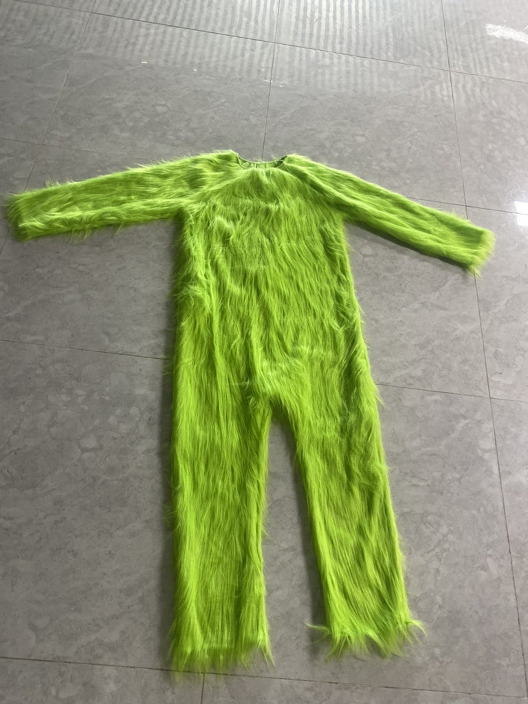 Christmas Costume Geek and Thief Green Grinch Costume Green Grinch Mask