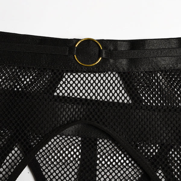 Hot Mesh Sexy Soft Mesh Net Bra And Panty 4-Piece Lingerie Set – SeventhLove's
