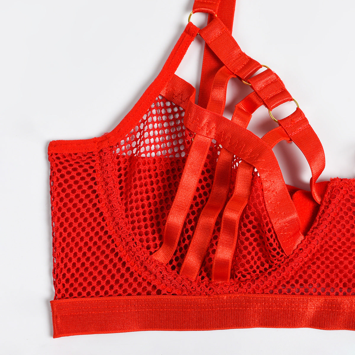 Netdesign Bra Sexy Soft Mesh Net Bra And Panty 4-Piece Lingerie Set – SeventhLove's